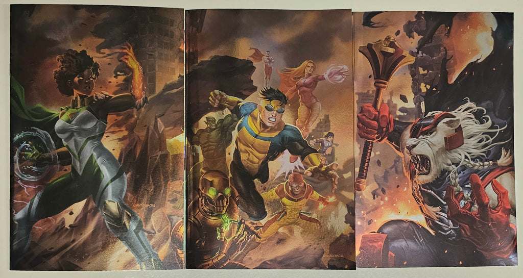 Capes 7 Invincible 1 Battle Beasts 7 Kevin Tolibao Foil Connecting Variant Set