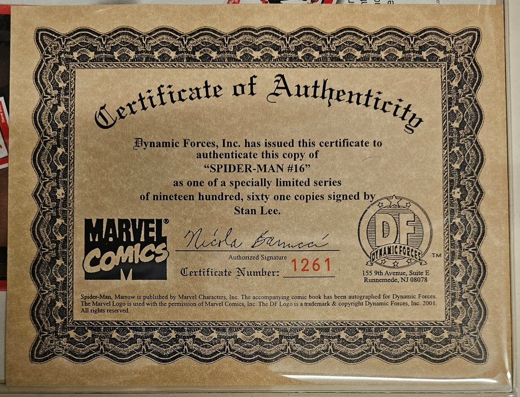 Stan Lee Signed Spiderman 16 McFarlane Dynamic Forces Certified
