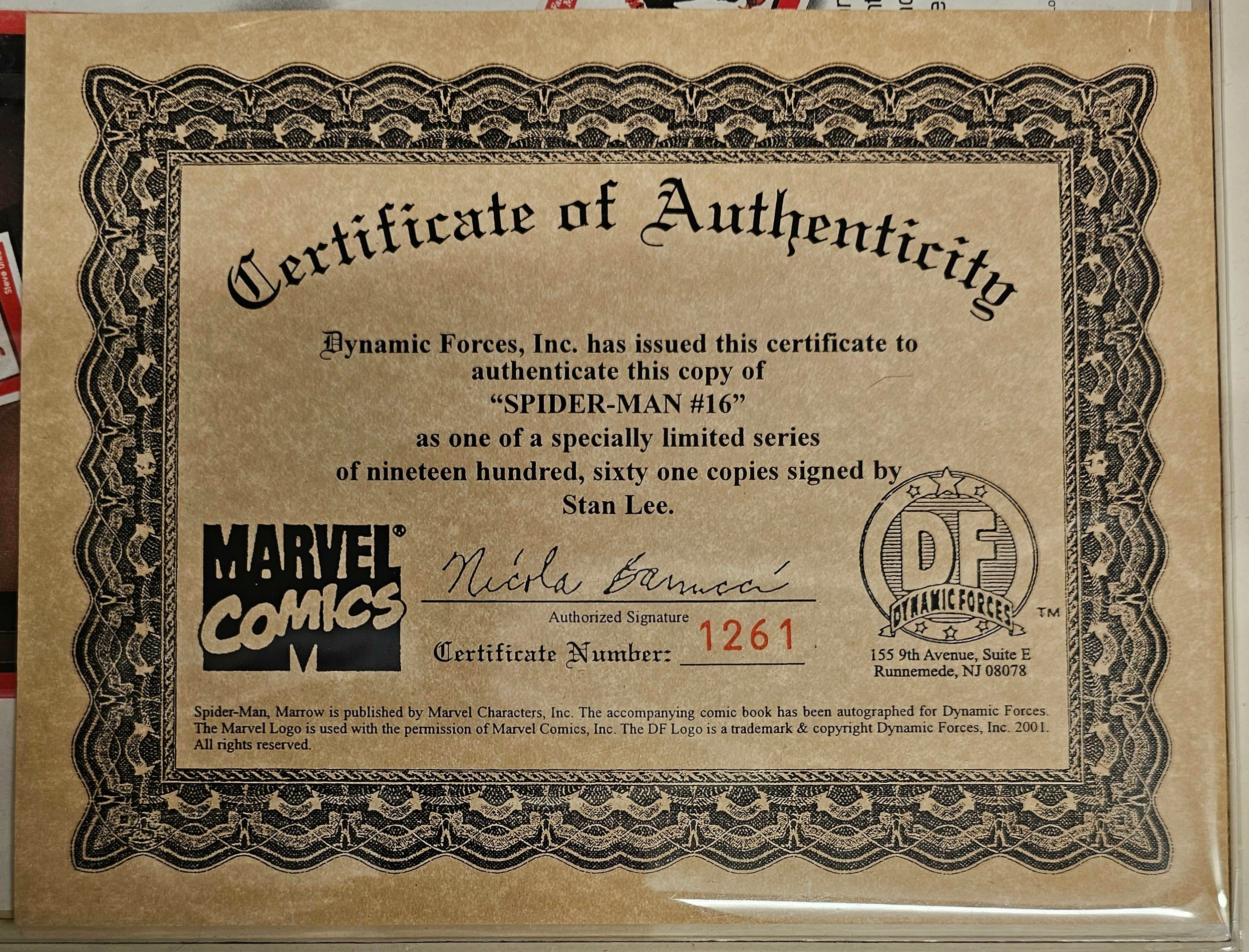 Stan Lee Signed Spiderman 16 McFarlane Dynamic Forces Certified